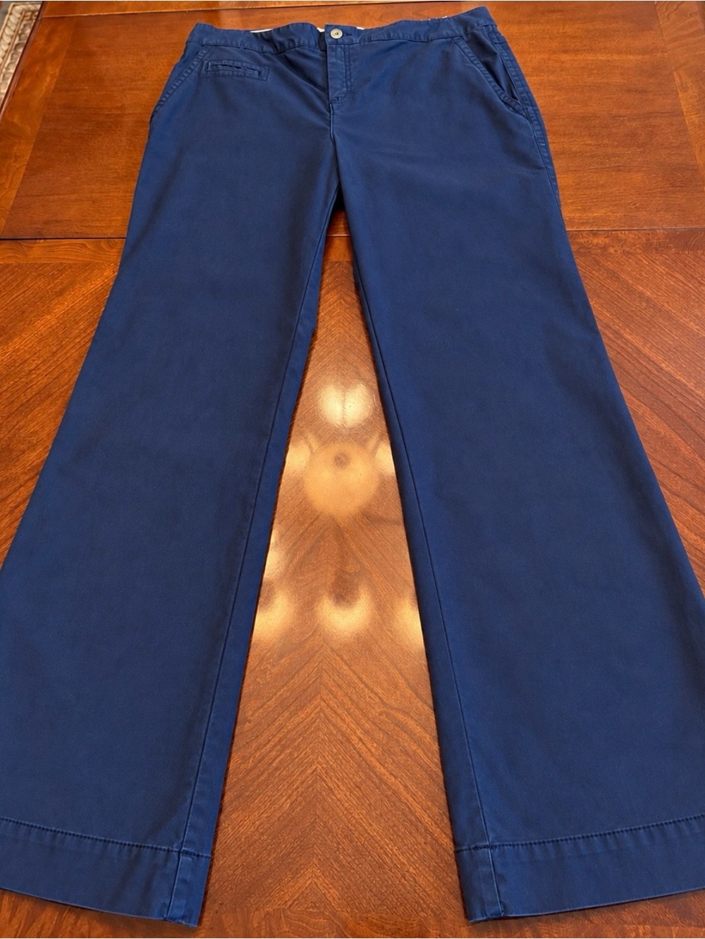 Tommy Hilfiger Pants 96% Cotton Navy Wide-Leg Flare Jeans Size 12